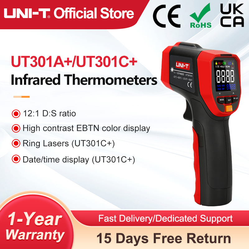 Industrial Laser Blaster - Thermomètre infrarouge UNI-T UT301A + UT301C
