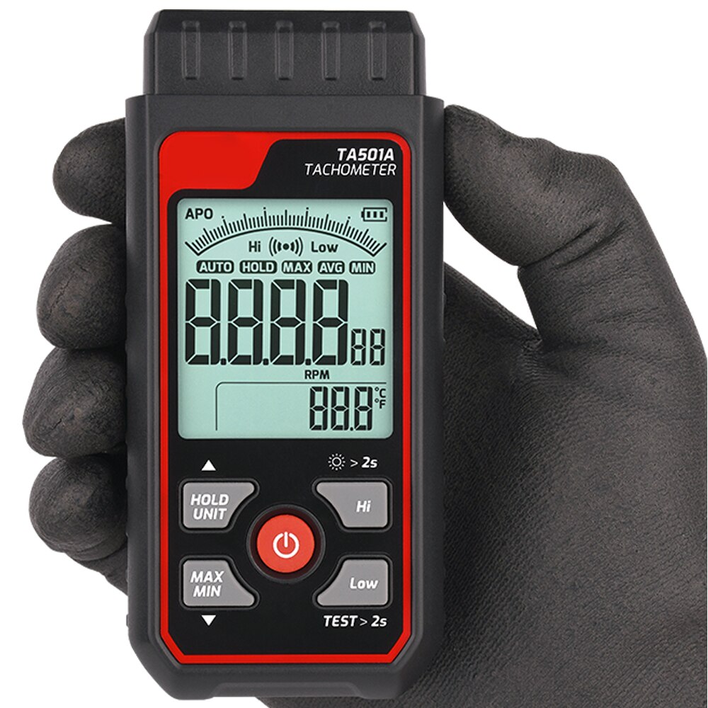 Industrial Laser Tachometer - Tachymètre laser TA501A jusqu'à 999999 Tachymètre