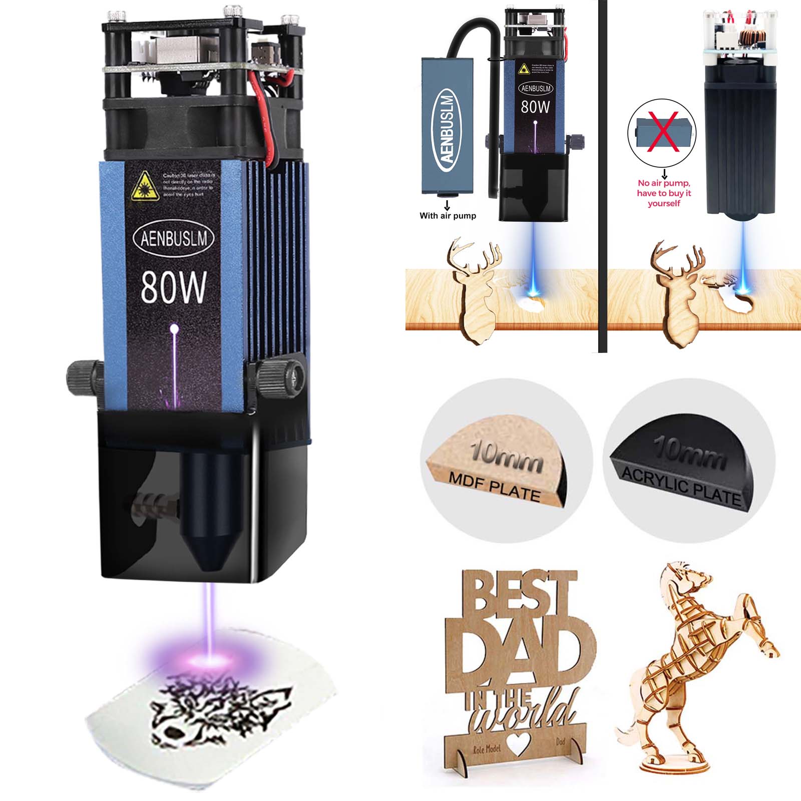 Industrial Laser Solutions - AENBUSLM 40W 80W Module de découpe