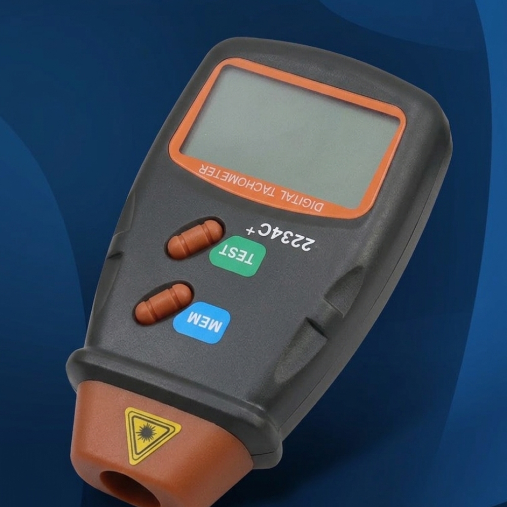 Industrial Laser Tachometer - Tachymètre laser numérique portatif sans contact,