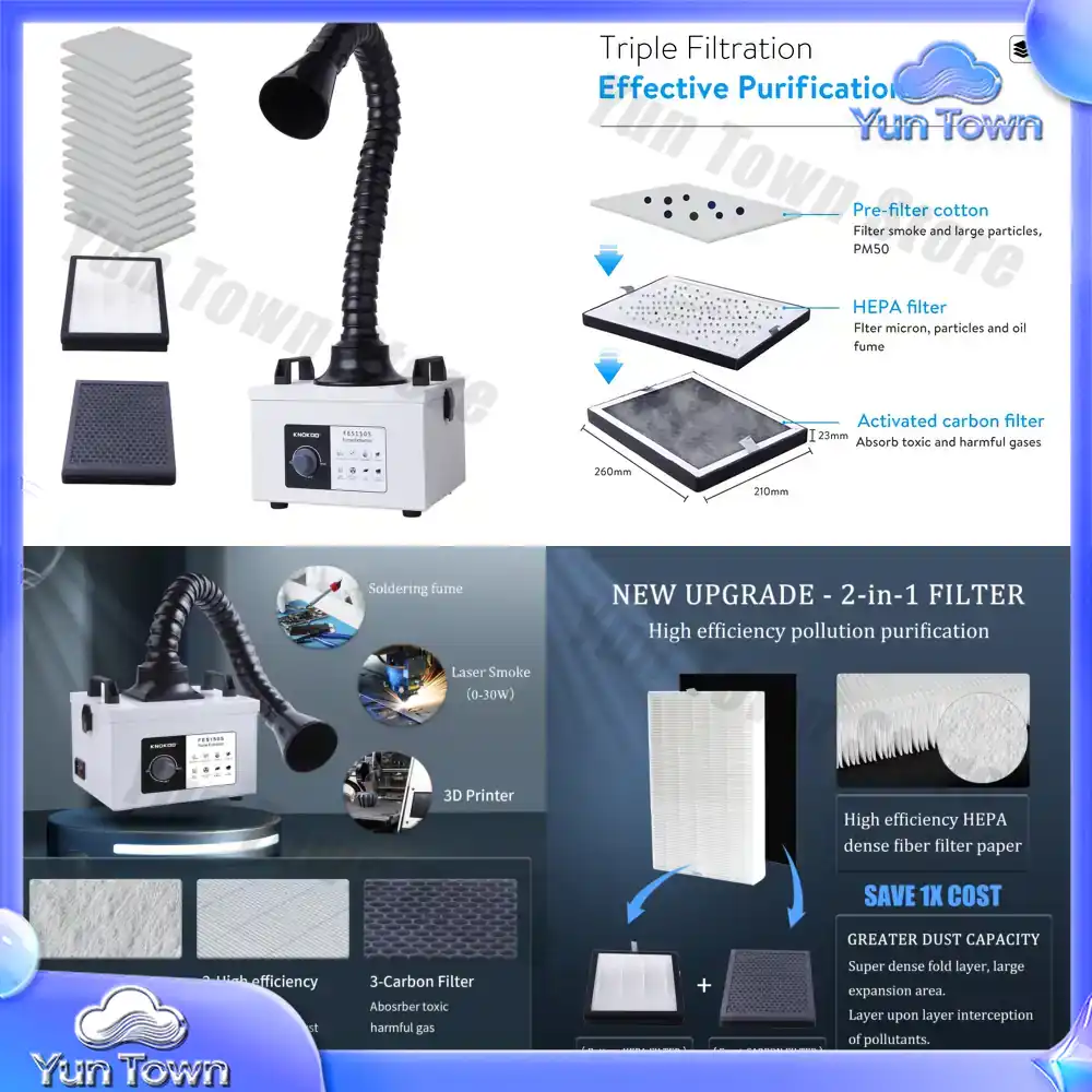 Industrial Use Of Laser - Purificateur de fumée laser 100W avec