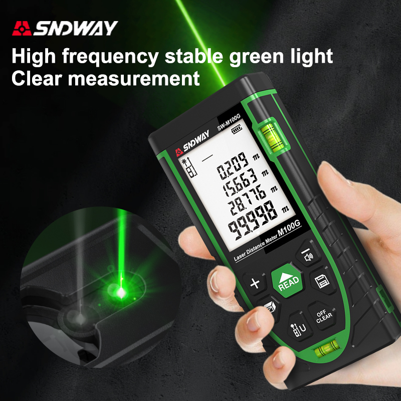 Industrial Laser Training - Télémètre laser SNDWAY 50m, lumière verte,