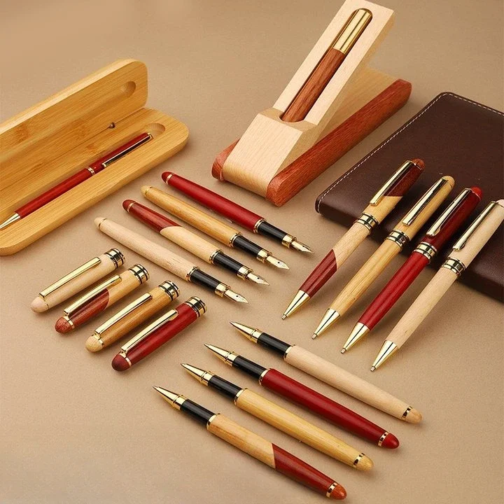 Industrial Laser Pen - Stylo à bille en bois de