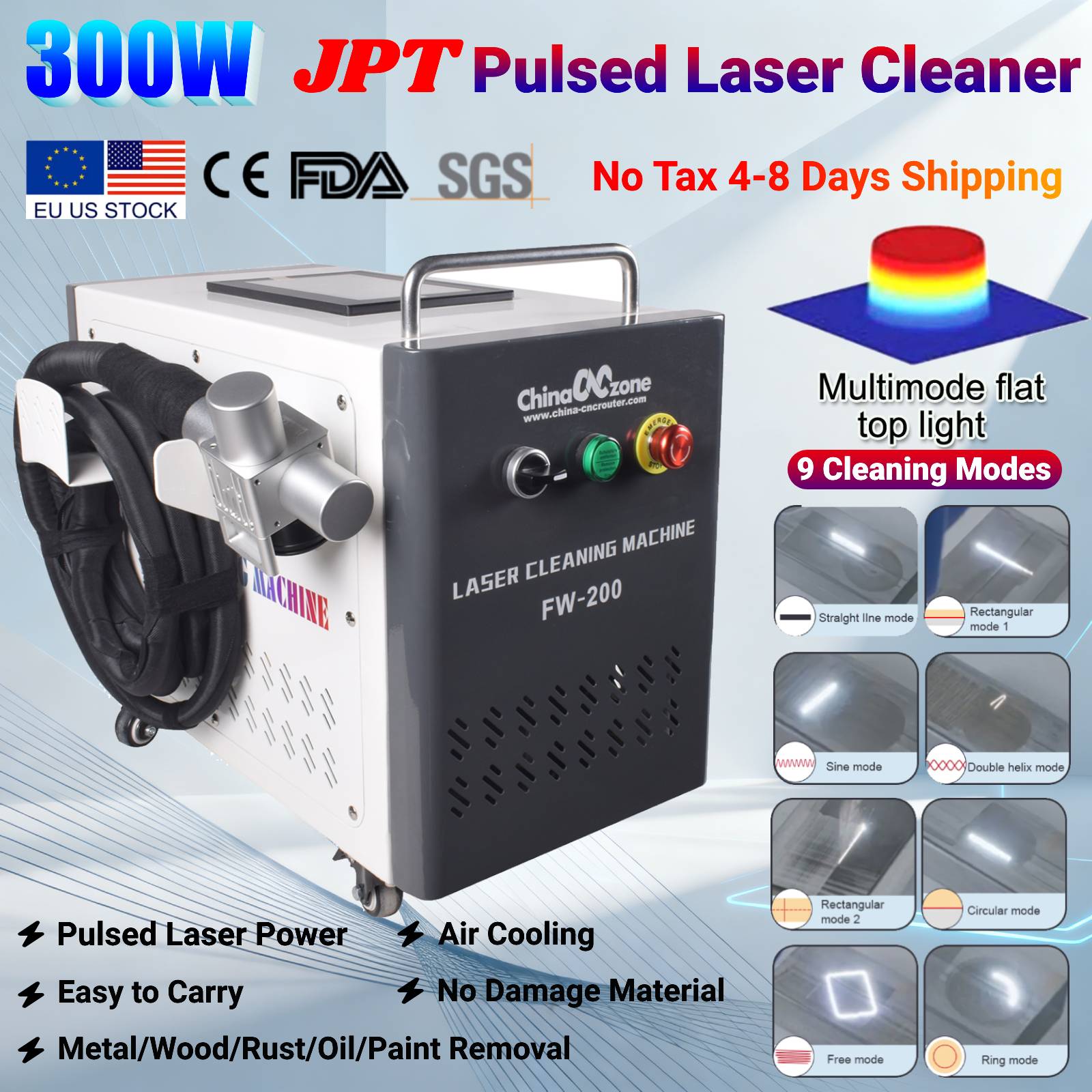 Industrial Laser Paint Removal - Machine professionnelle de nettoyage Laser pulsée